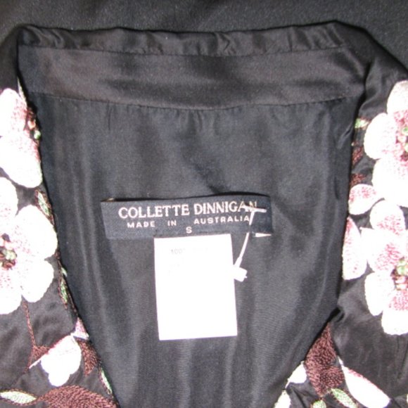 COLLETTE DINNIGAN SILK BLAZER  3D CHERRY BLOSSOM - Picture 4 of 12